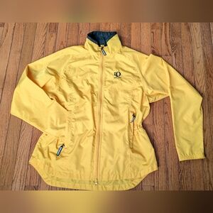 Women Vintage Pearl Izumi Zephrr Yellow HiViz Jacket Windbreaker Sz L Style#4772